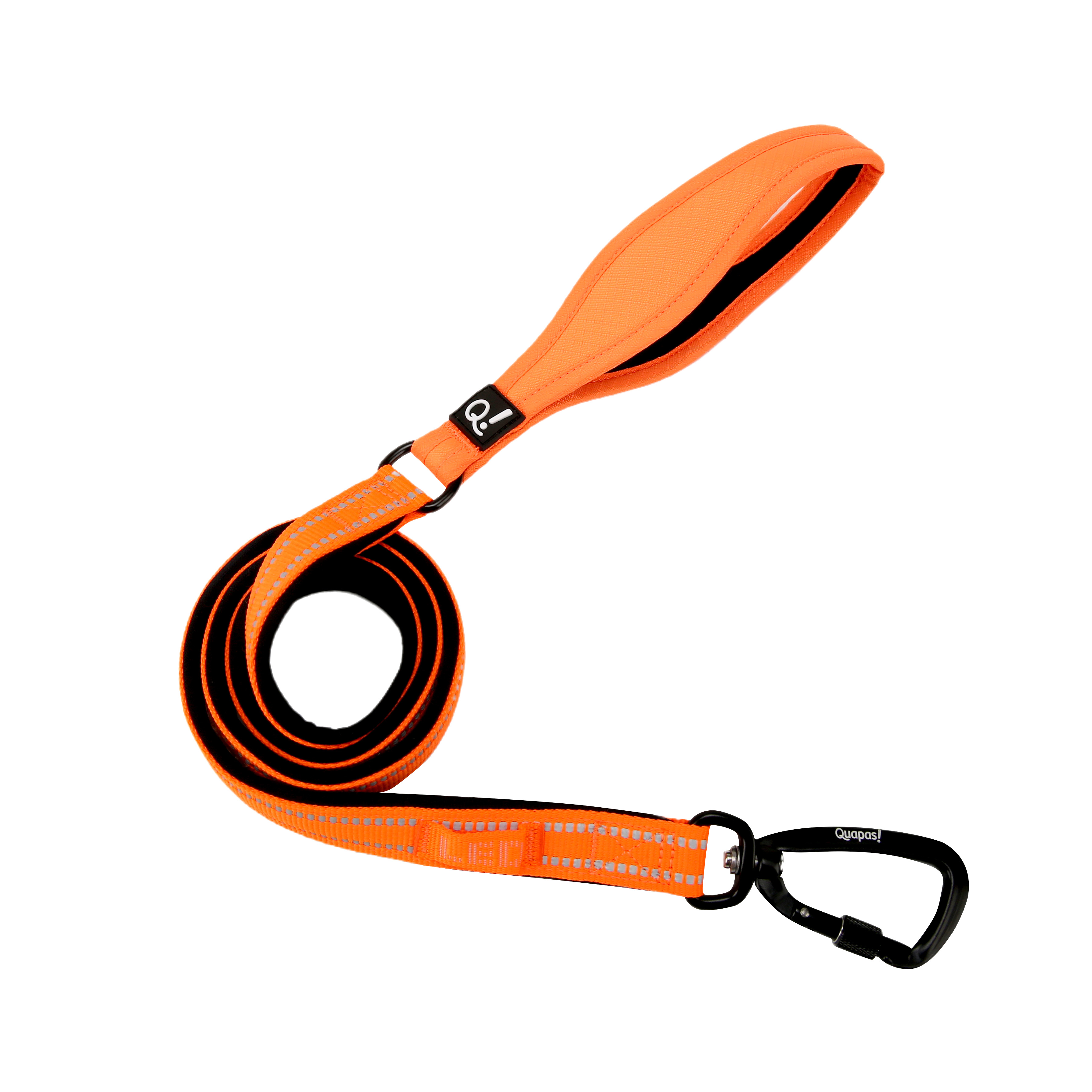 QUAPAS! Reflective padded leash 20mmx120cm Orange