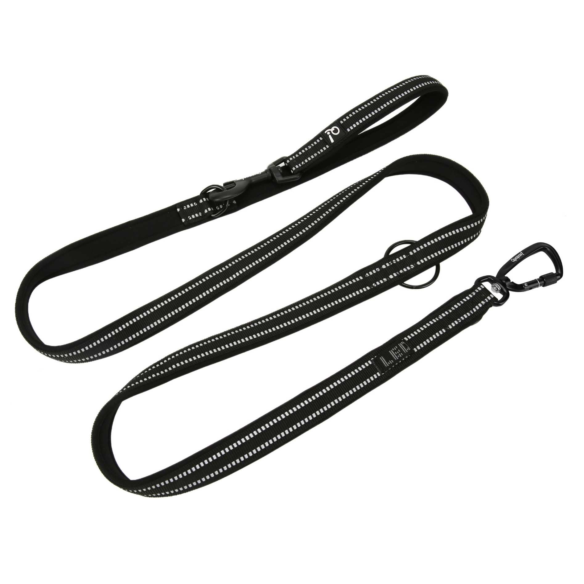 QUAPAS! Reflective adjustable leash 20mmx200cm Black