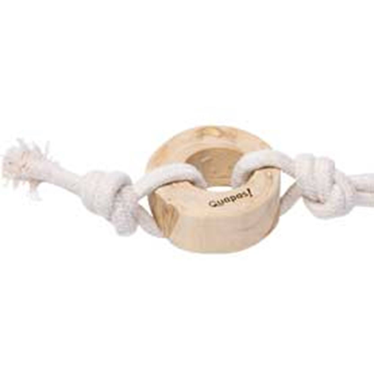 Quapas! Hondenspeelgoed Coffeewood Geknoopte trekring 25x5cm