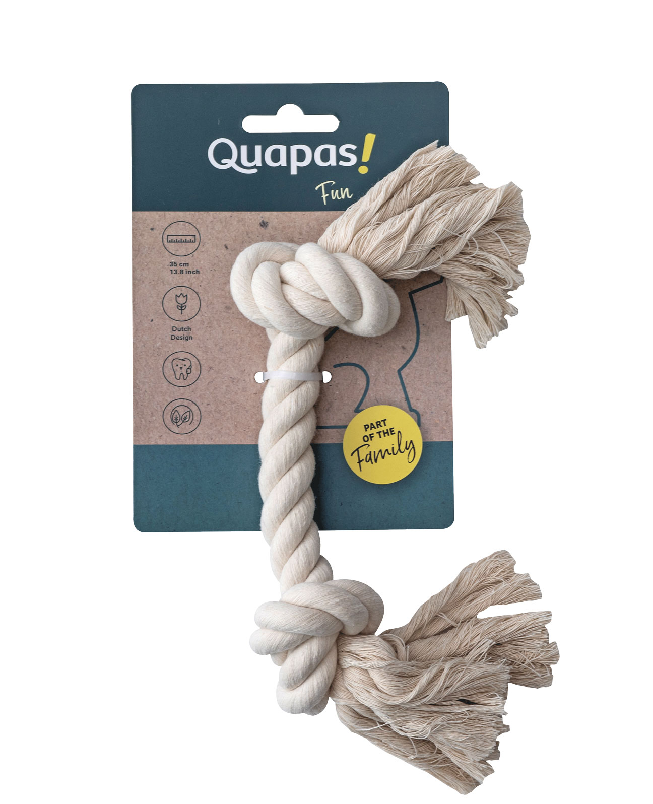 Quapas! Hondenspeelgoed Touw M Open end 35cm naturel
