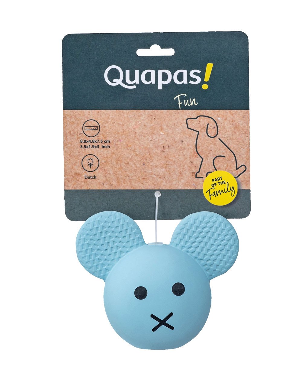 Quapas! Hondenspeelgoed Fun muizen hoofd latex