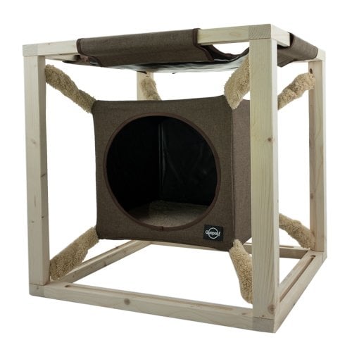 Quapas! Kattenkubus met Hangmat Olijf