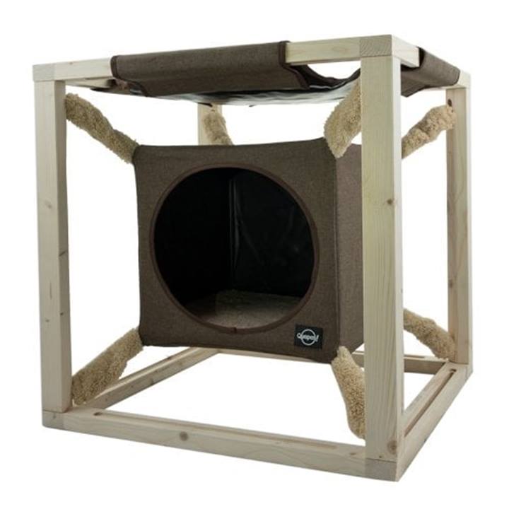 Quapas! Kattenkubus met Hangmat Olijf