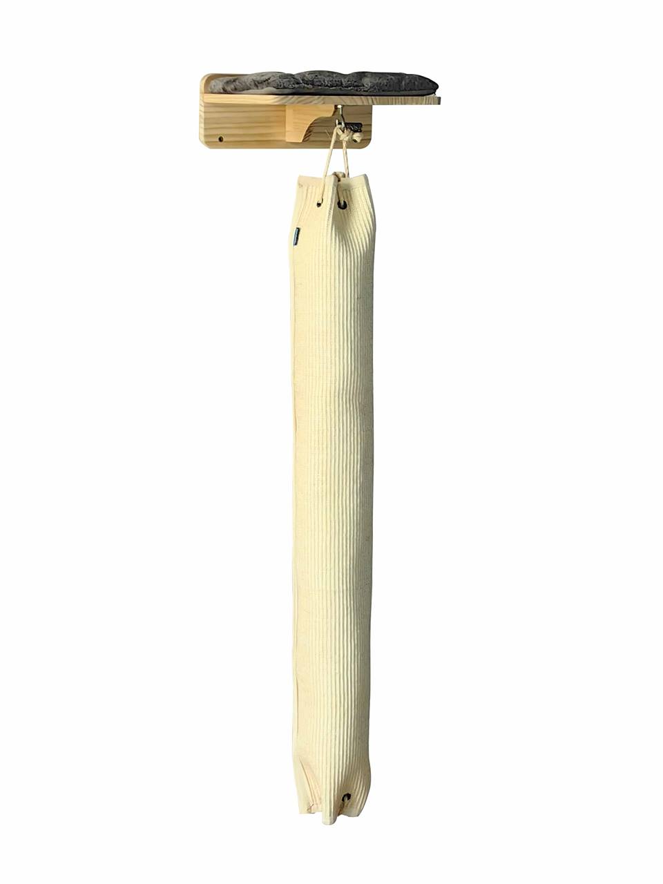 Quapas! Krabpaal klimzak aan de muur met kussen grijs
