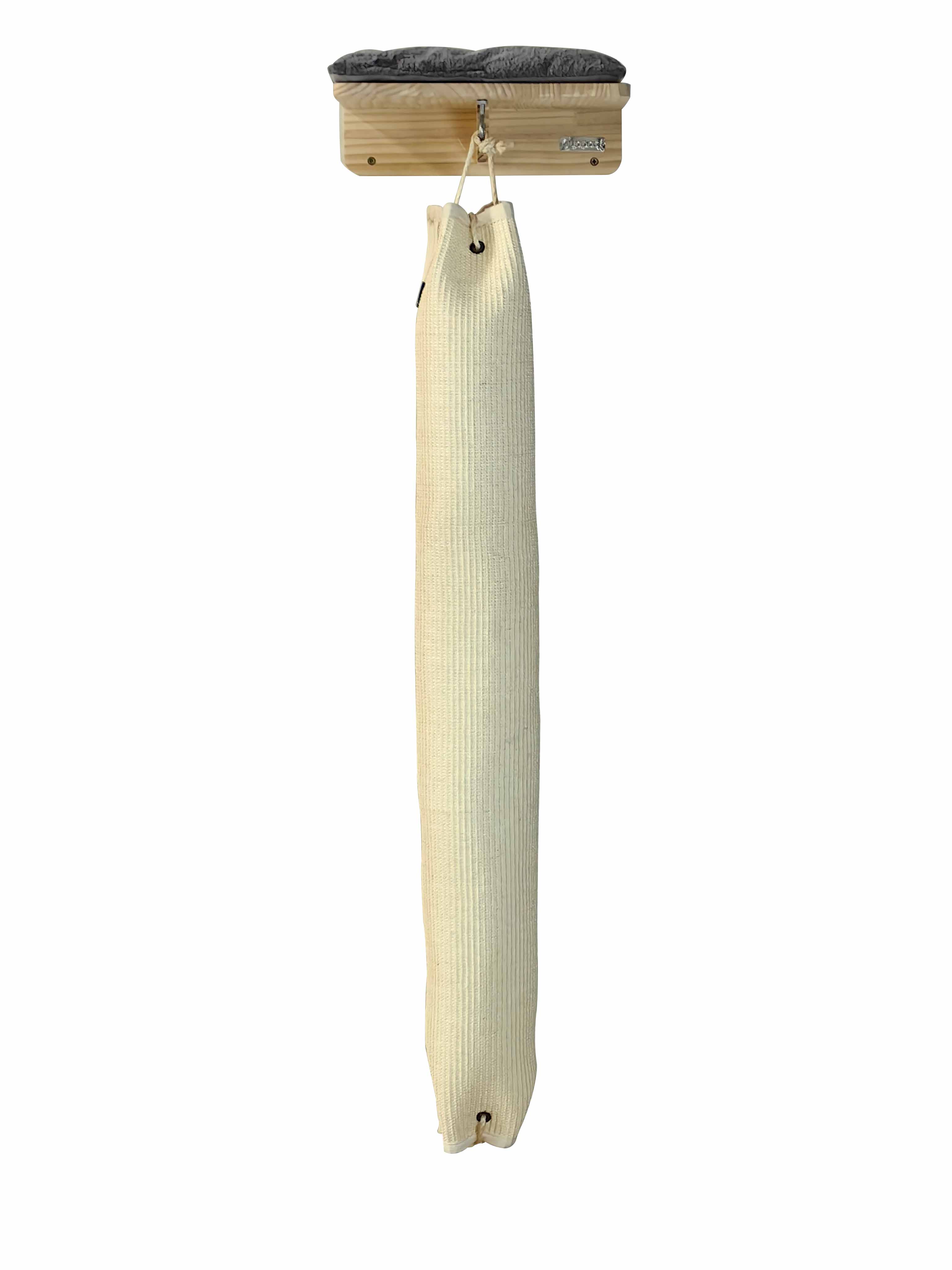 Quapas! Krabpaal klimzak aan de muur met kussen grijs