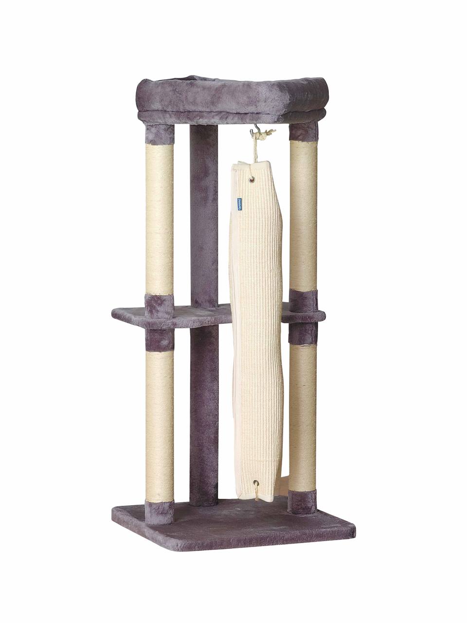 Quapas! Krabpaal 60*60*136 klimzak op paal grijs