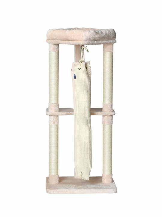 Quapas! Krabpaal 60*60*136 klimzak op paal beige