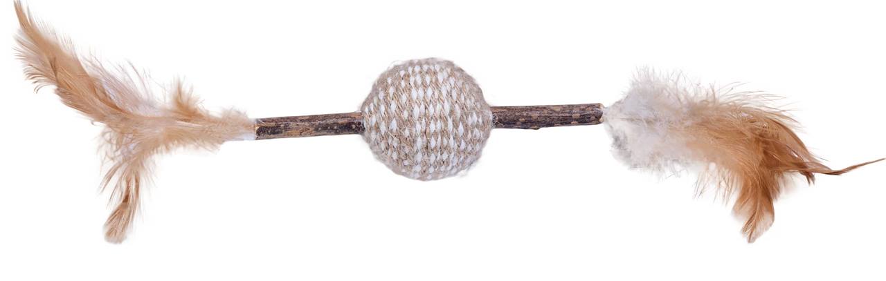 Quapas! Kattenspeeltje stok met veren