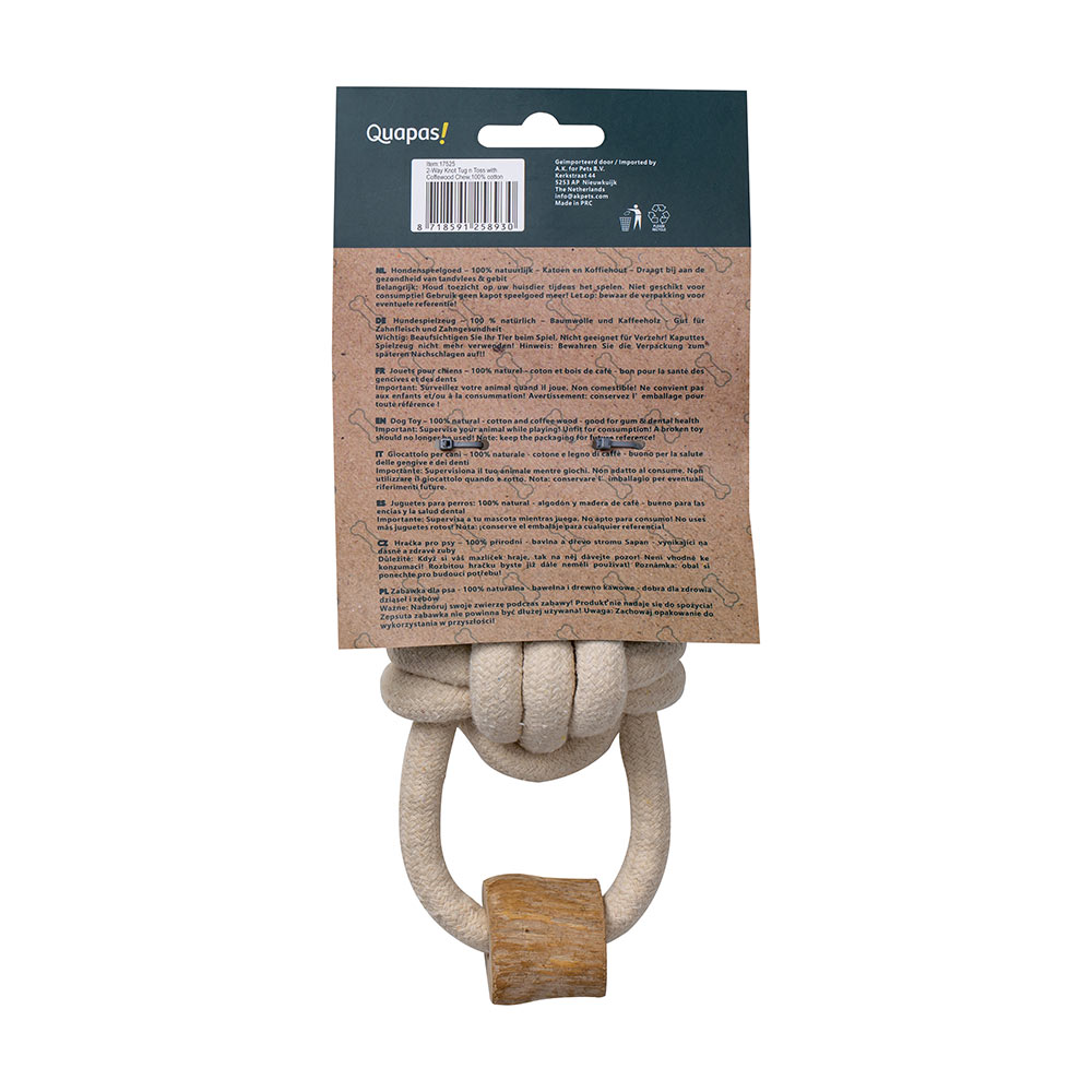 Quapas! Hondenspeeltje Coffeewood Pullbear