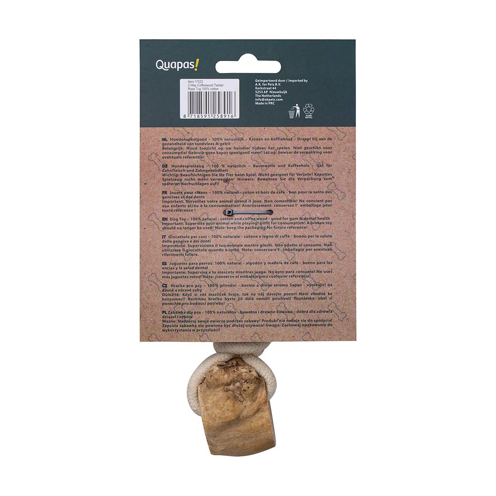 Quapas! Hondenspeeltje Coffeewood Twist