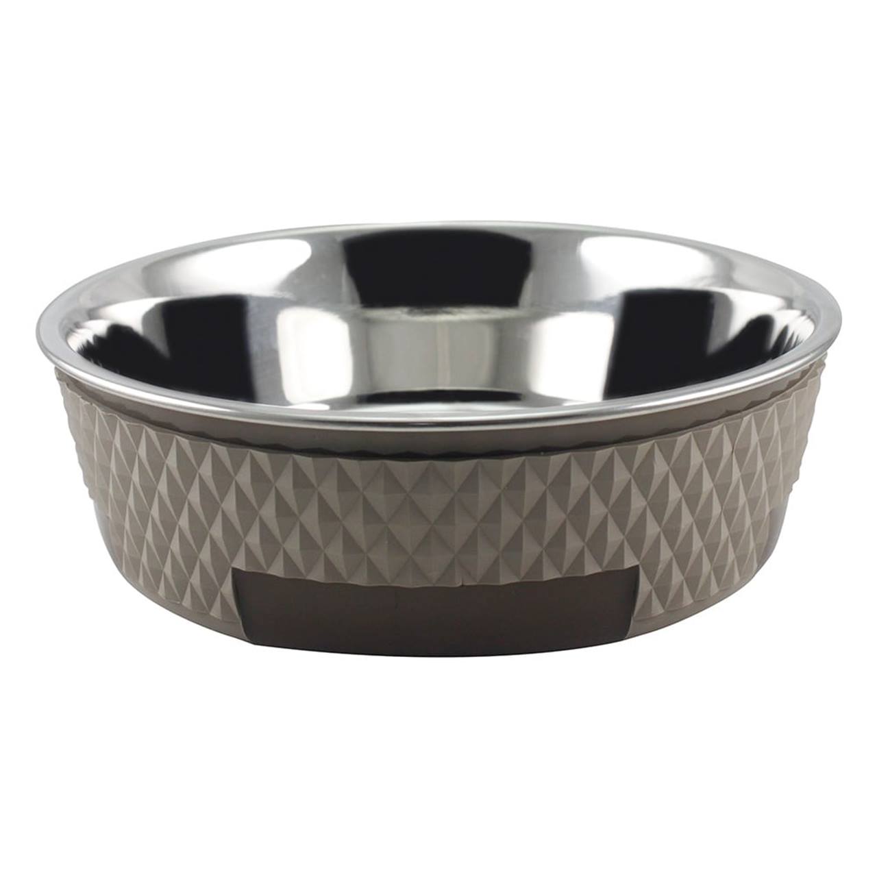 Quapas! Voer- en Drinkbak Roestvrij Staal & TPA Taupe