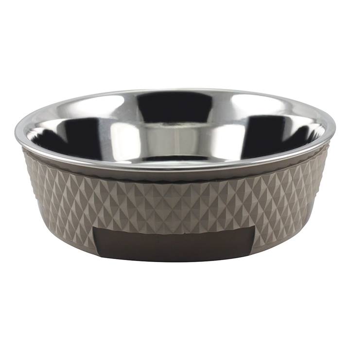Quapas! Voer- en Drinkbak Roestvrij Staal & TPA Taupe