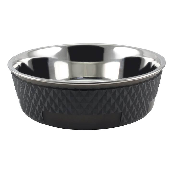 Quapas! Voer- en Drinkbak Roestvrij Staal & TPA Zwart