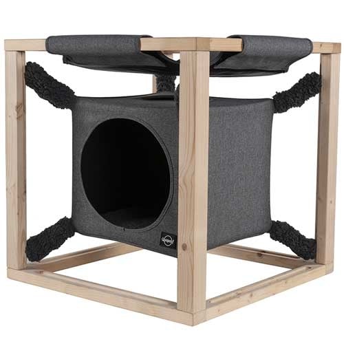 Quapas! Catcube met hangmat M Grijs