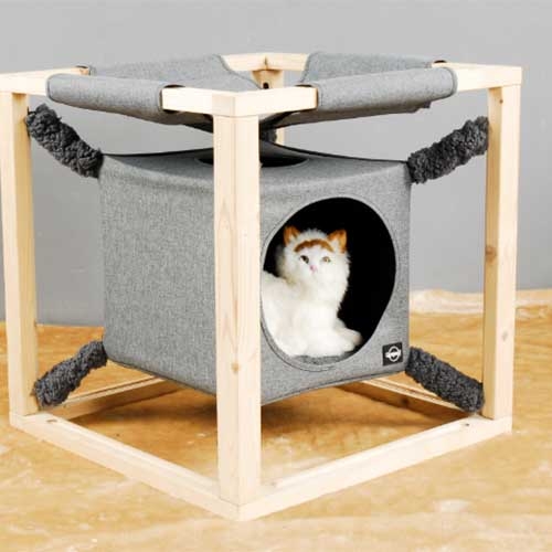 Quapas! Catcube met hangmat M Grijs